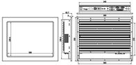 15 인치 산업적 터치 패널 PC는 팬없이 저항력이 있는 화면 2LAN 4COM 4USB를 설계합니다