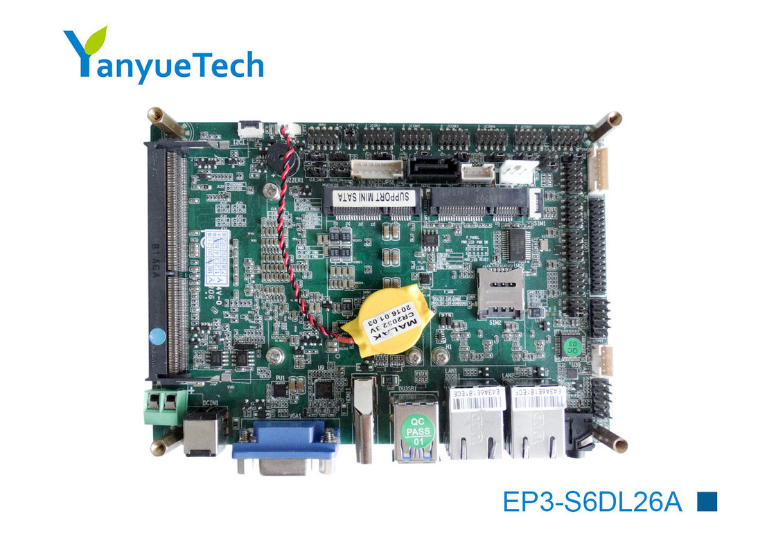 Intel® 스카이레이크 Ｕ 시리즈 I3 I5 I7 CPU에 타고 있던 납땜질된 EP3-S6DL26A 단일 보드 컴퓨터 인텔 Cpu